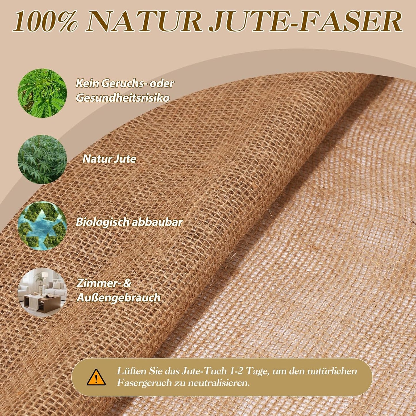 40" x80 Feet Premium Natural Burlap Fabric Roll – Multipurpose for Gardening, Weddings, Crafts & Holiday Decor – Wedding Aisle Runner, Halloween/Christmas Burlap, Weed Barrier & More