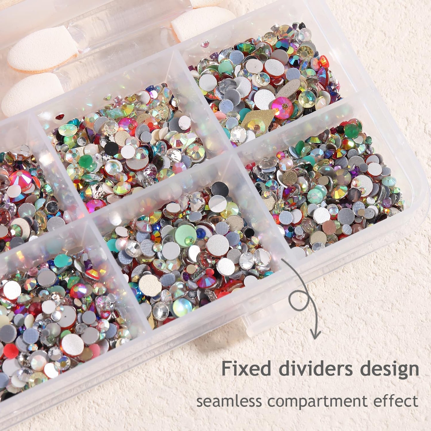 21 Grids Clear Large Plastic Organizer Box With Dividers, Bead Organizers And Storage Compartment Container For Nail Accessories/Jewelry/Craft/Screw/Small Parts/Diamond Painting Art Tools