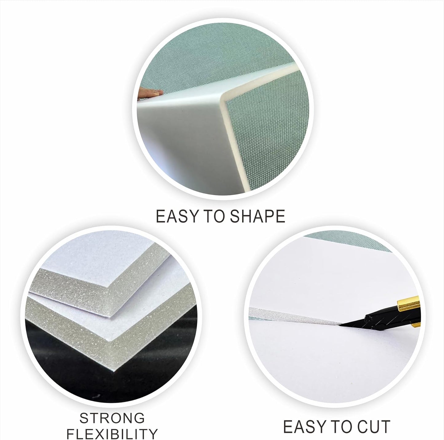 Foam Board 16 x 20 in, ZXUNLIEH 12 Pack White Poster Board, 3/16 in Thick Craft Foam Core Board, Puzzle Board, Double Sided, Foam Sheets for Picture, Project, Presentation, Artwork, Signage and Crafts