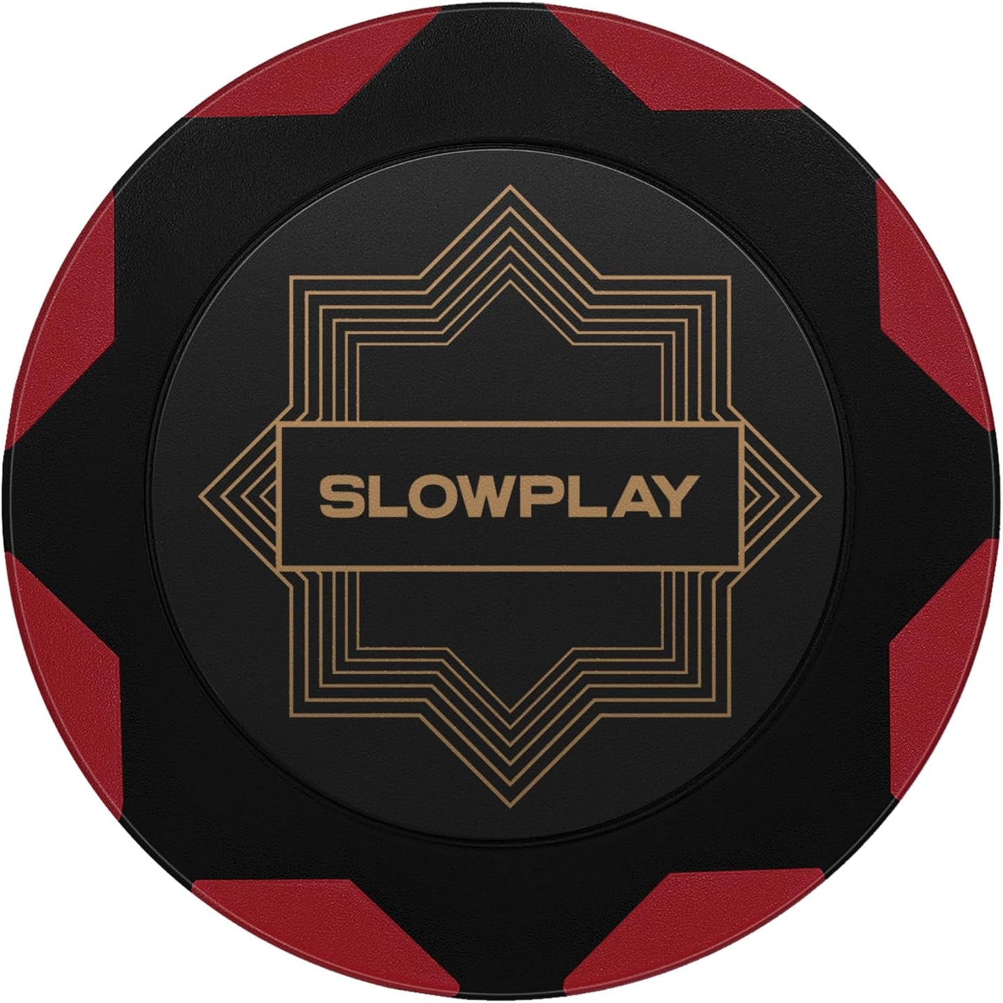 SLOWPLAY Nash Clay Poker Chips, 14 Grams Heavyweight Clay Composite, 40mm Large Chips in Bulk, Pack of 50 in Red Without Denomination