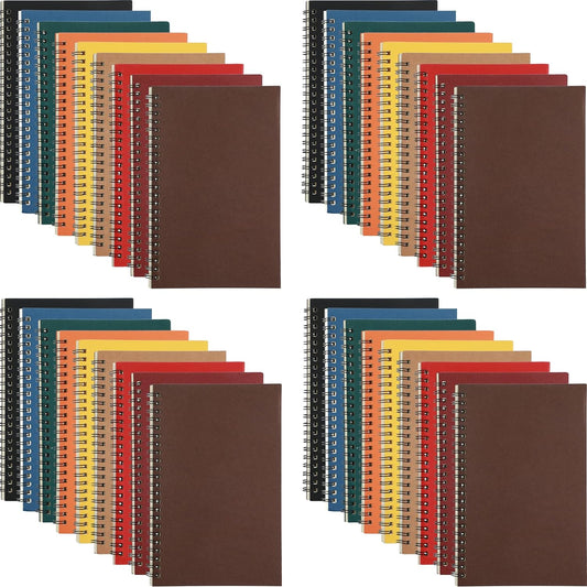 Yahenda 36 Pcs Spiral Notebook Bulk A5 Journal Lined 8.3'' x 5.5'' Writing Composition Paper Small Notepad Subject Notebook for Students Office Business Back to School Supplies (Multi Color)