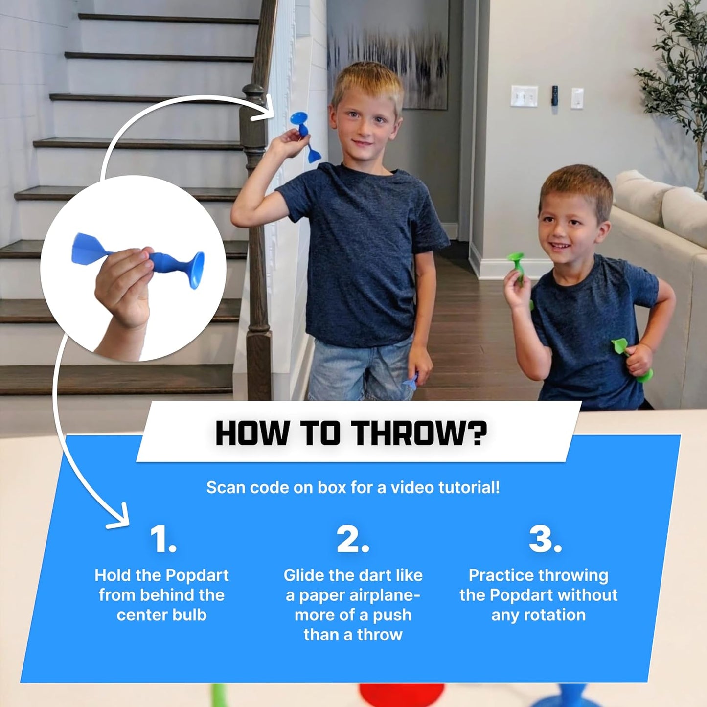 Popdarts Game Rookie Pack – Beginner-Friendly Suction Cup Dart Game for Kids, Families, and New Players | Indoor & Outdoor Target Toss Game | Fast Setup, Durable, Simple Rules, and Fun for All Ages!
