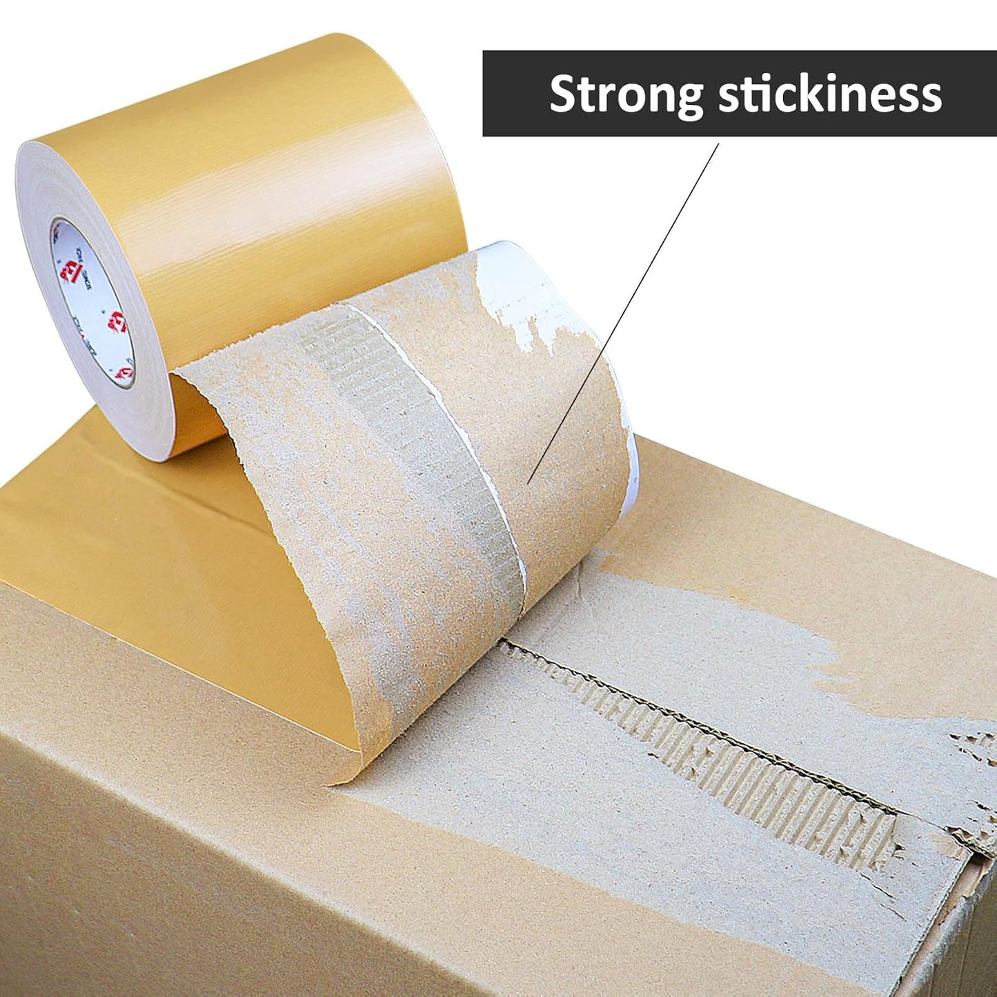 BOMEI PACK 6" Tan Beige Duct Tape 6 Inch,Heavy Duty Light Brown Wide Roll Tape,Strong Strength,Flexible,No Residue,Waterproof and Tear by Hand,Multi-Use Tan Duct Tape for Indoor & Outdoor Repairs