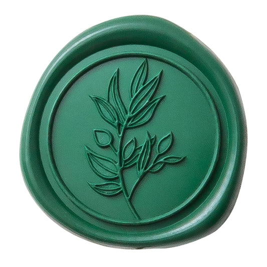 PONATIA 50 Pcs Emerald Green Wax Seal Stickers - Self- Adhesive Wedding Seal Stickers, Perfect for Invitation Cards, Envelopes Christmas Cards, Gift Wrapping, Party Menu Decor