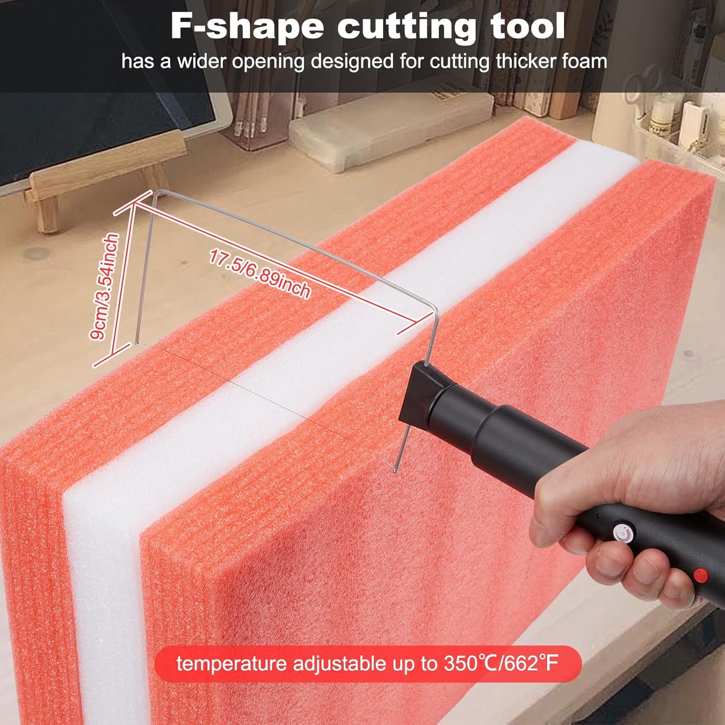 Hot Wire Foam Cutter - 4 in 1 Electric Cutting Machine Pen Tools Kit, 100-240V / 28W Styrofoam Cutting Pen with Versatile Tips and Carrying Case, Heated Foam Carving Knife Kit