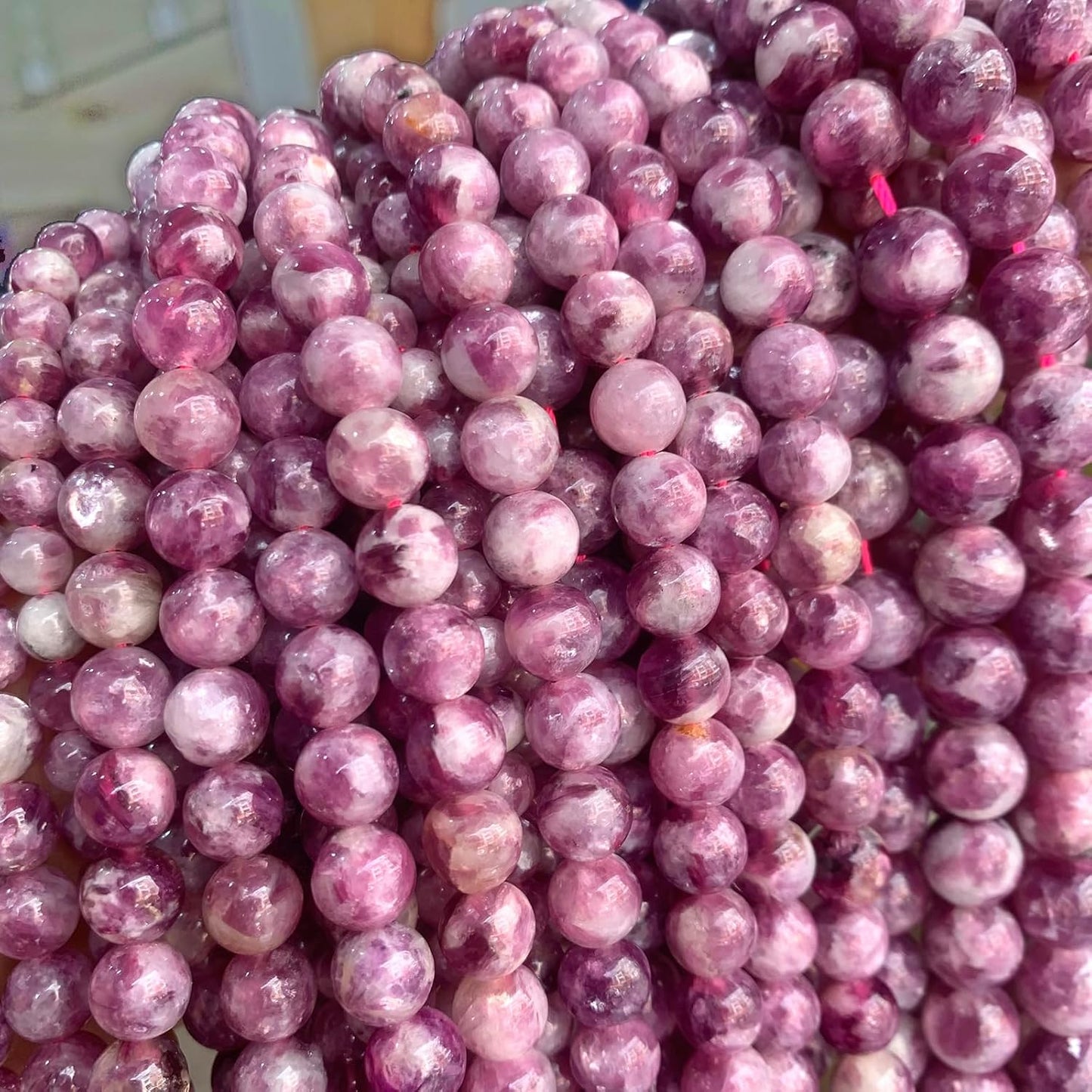 90PCS 4MM Natural Stone Purple Emerald Beads Round Loose Beads for Jewelry Making DIY Bracelet Necklace Accessories 15"