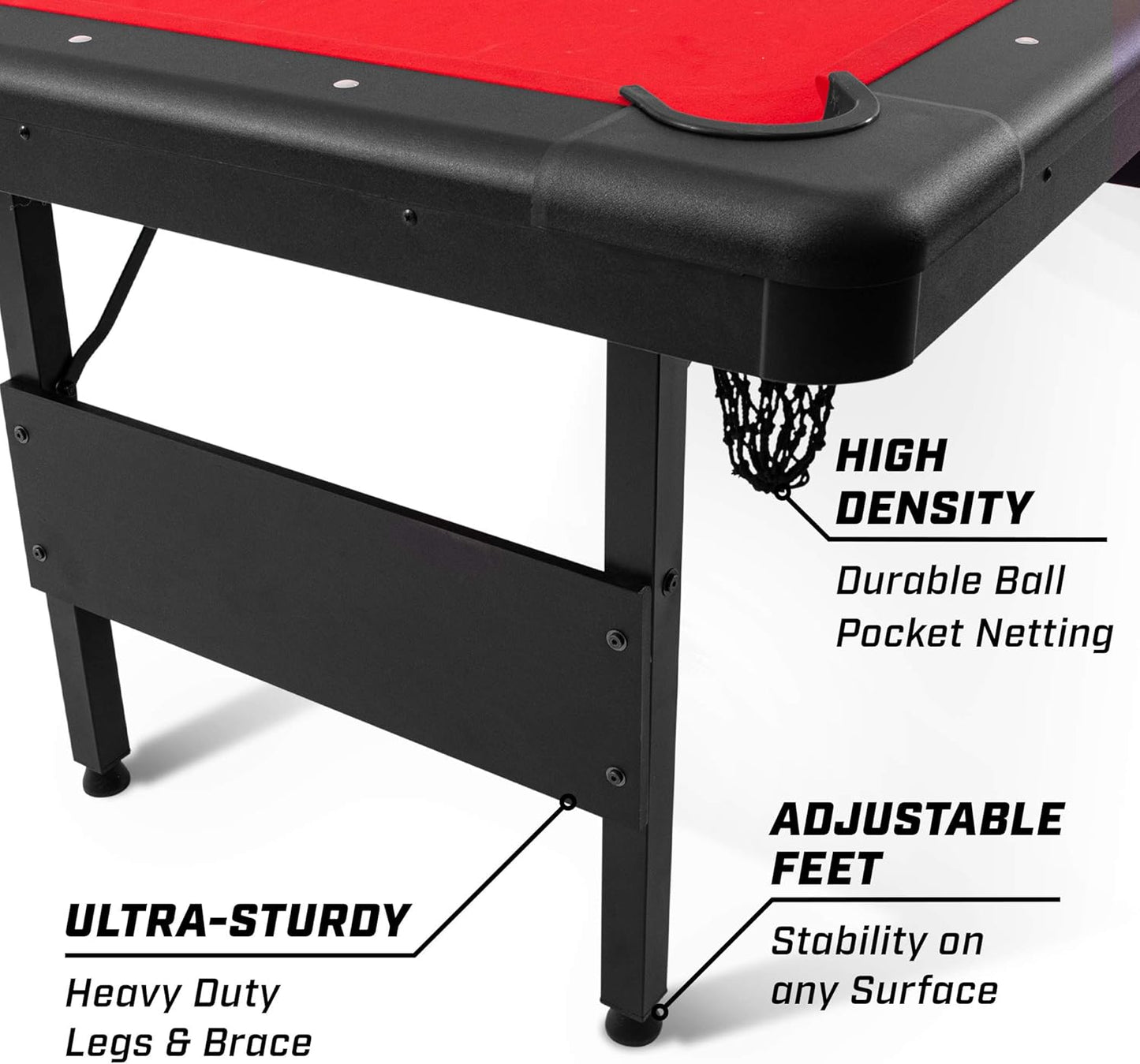 GoSports 6, 7, or 8 ft Billiards Tables - No Assembly, Choose Your Color - Portable Pool Table Includes Full Set of Balls, 2 Cue Sticks, Chalk and Felt Brush