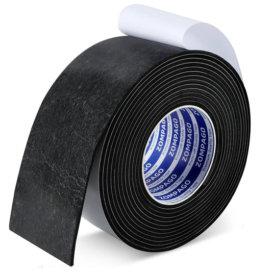 EVA Self - Adhesive Foam Tape | 16.4ft Length, 3.2in Widths,Black,| Winter - Ready Waterproof, Dustproof, Soundproof Weather Stripping for Windows, Doors & More to Block Chilly Drafts