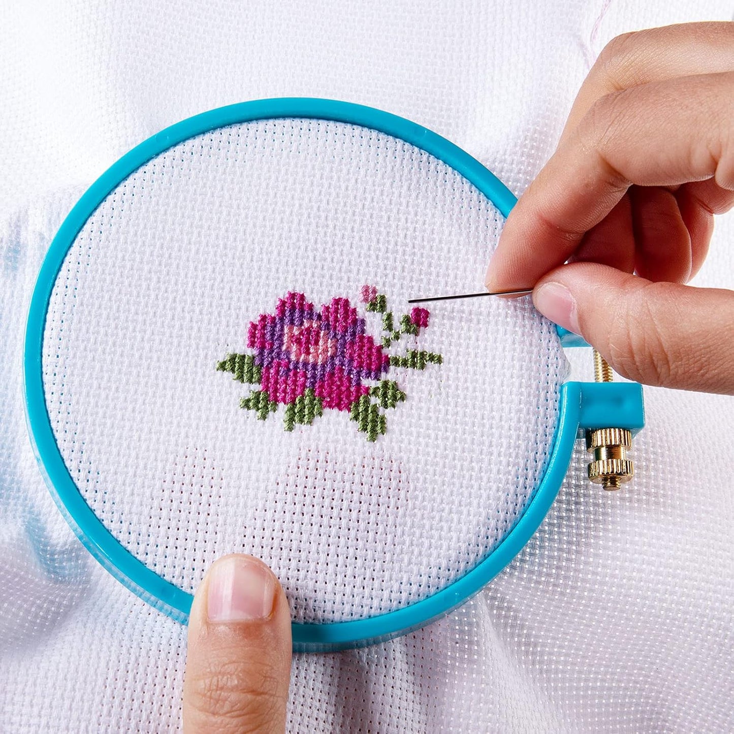 Aida Cloth Big Size 16 Count, White Cross Stitch Fabric, 39 inch by 60 inch