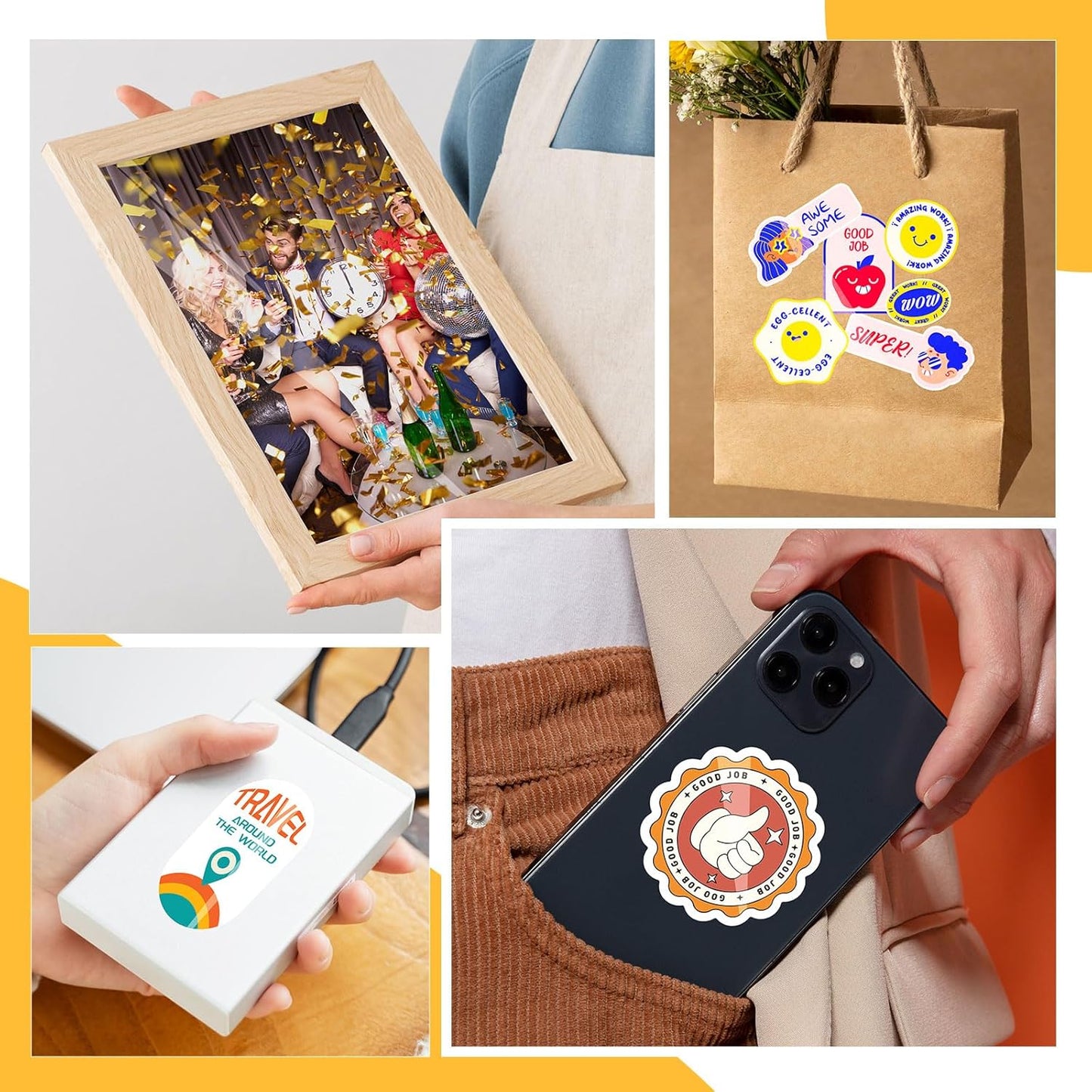 TECKWRAP Laminating Sheets Clear Laminate Sheets Sticker Paper for Inkjet Printer Clear Vinyl for Printable Vinyl Sticker Paper Photo Paper 8.26" x 11.69" A4 28 Sheets, Glossy