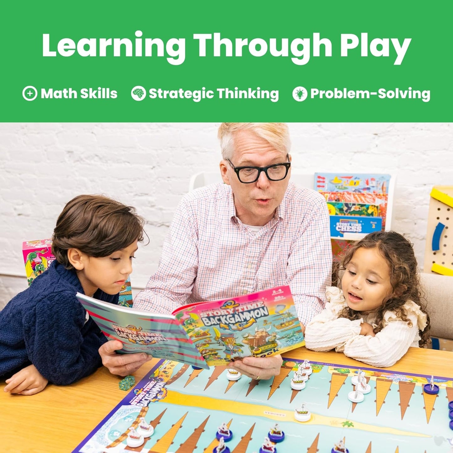 Story Time Chess - Chess Sets for Kids, Kids Chess Set, Chess Game Toddlers, Learning Games for Kids, Chess Sets for Boys & Girls