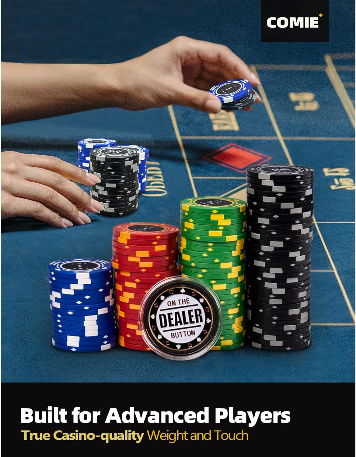 Clay Poker Chips,400PCS 14 Gram Chip Set with Deluxe Travel Case, Numbered Chips,Poker for Texas Holdem Blackjack Gambling…