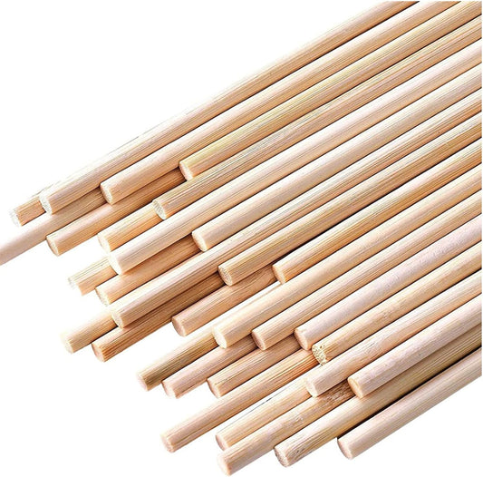 HOPELF 200PCS Dowel Rods Wood Sticks Wooden Dowel Rods - 1/8 x 12 Inch Bamboo Sticks - for Crafts，Hardwood Dowel Rod Assortment，Wooden Rod Sticks Doweling Rods， Cake Dowels and DIYers.