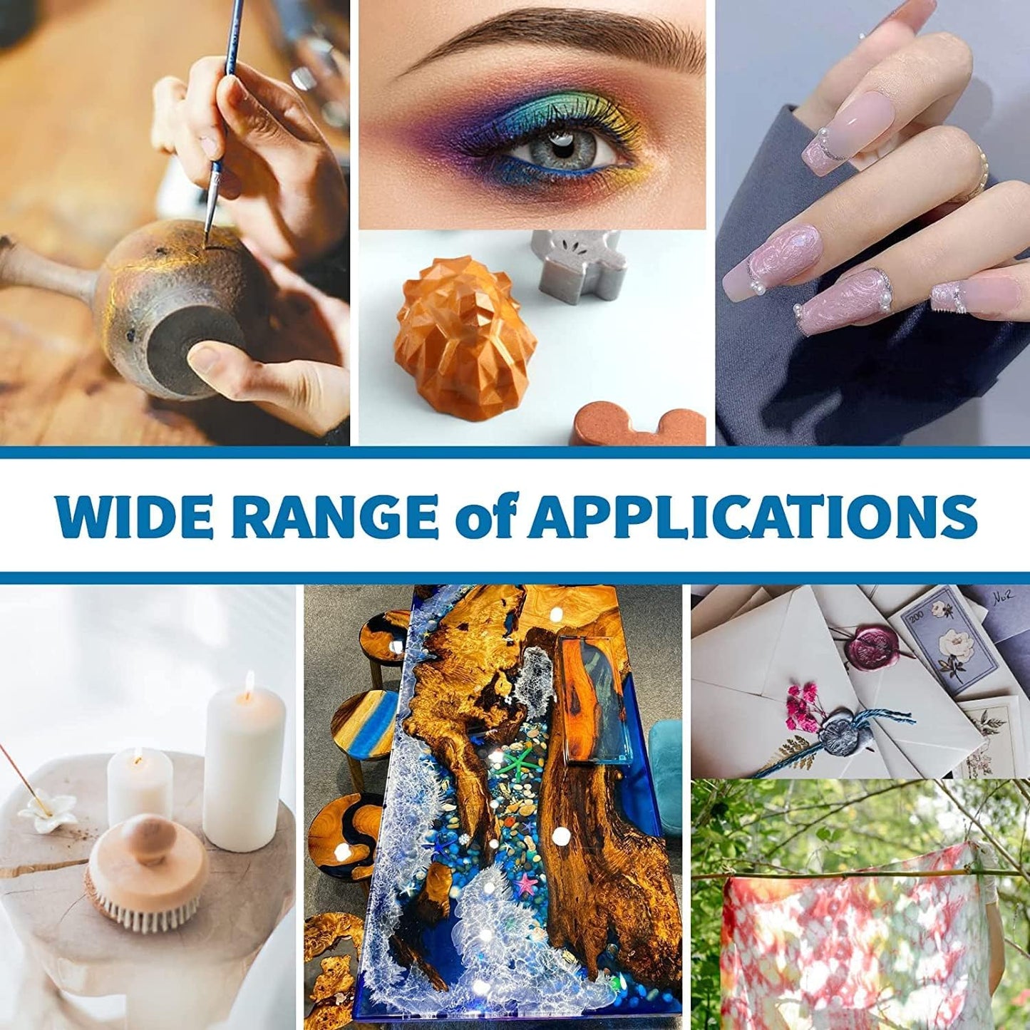 Renfio 100g Mica Powder Pigment, Metallic Natural Dye Mineral Pearl Shimmer Epoxy Resin Dye for Painting Soap Making Slime Bath Bombs 3.5 Oz - Piquant Green