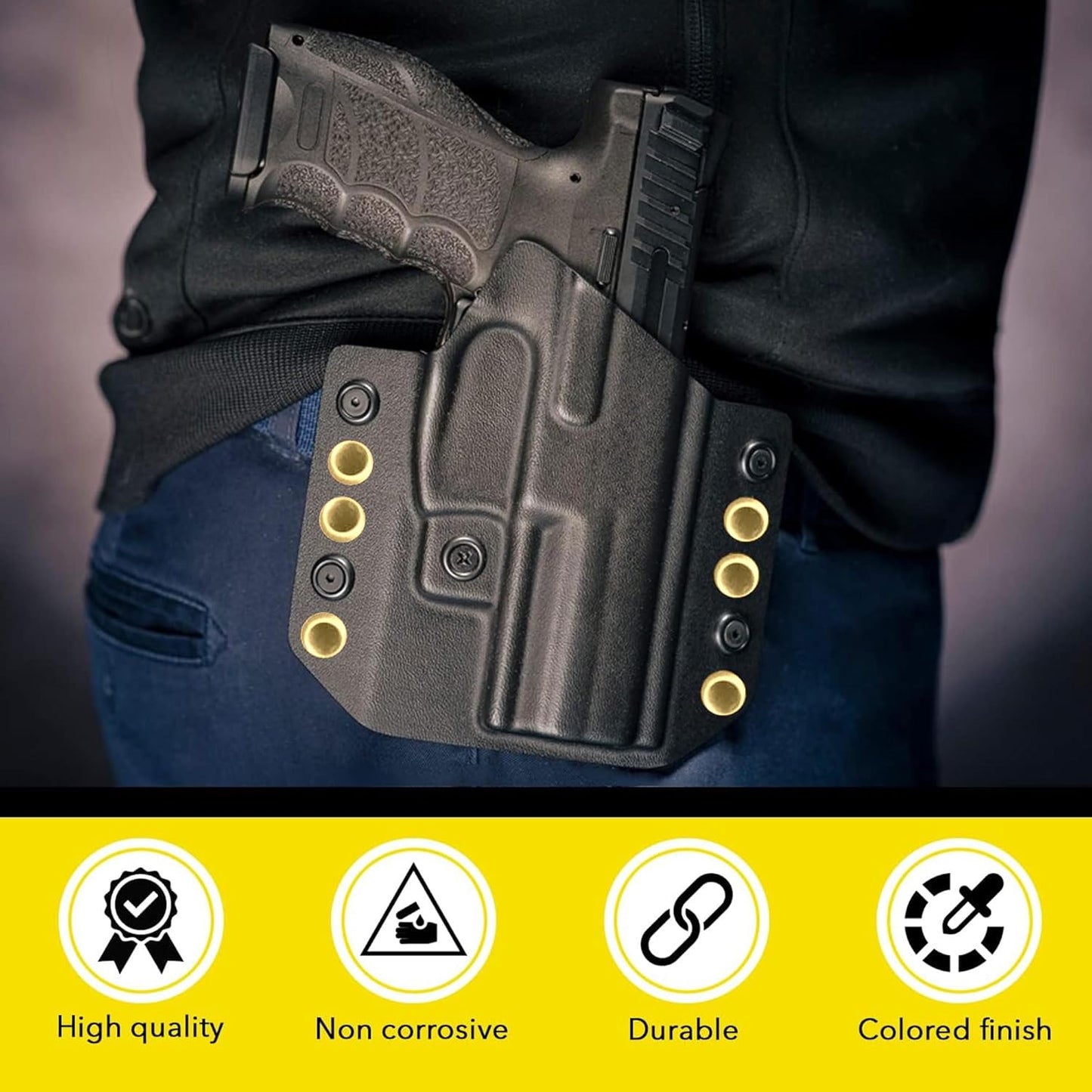 Kydex Rivets Eyelets, 8-8 1/4" Multicolored Grommet Eyelets for Tactical Holster Making, Knife Sheath Crafting, Fasteners for Custom DIY Kydex Projects (Set of 50)