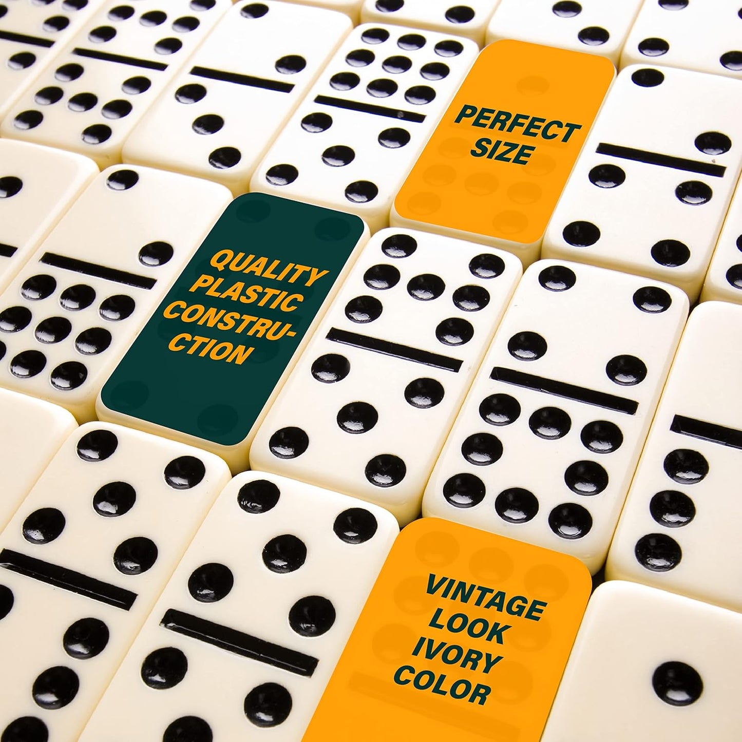 Dominos Game Double 9 - Dominos Set for Adults and Kids Ages 8 and up - Double Nine Dominoes Set, Classic Board Games - Domino Set for Family Game Nights - Double Nine Dominos Set 55 Tiles with Case