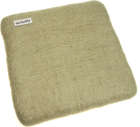 Woolbuddy Needle Felting Pad – Beige Wool Mat 10x10x1.5 – Foam Alternative Base for 3D, Wet, & Dry Felting Crafts