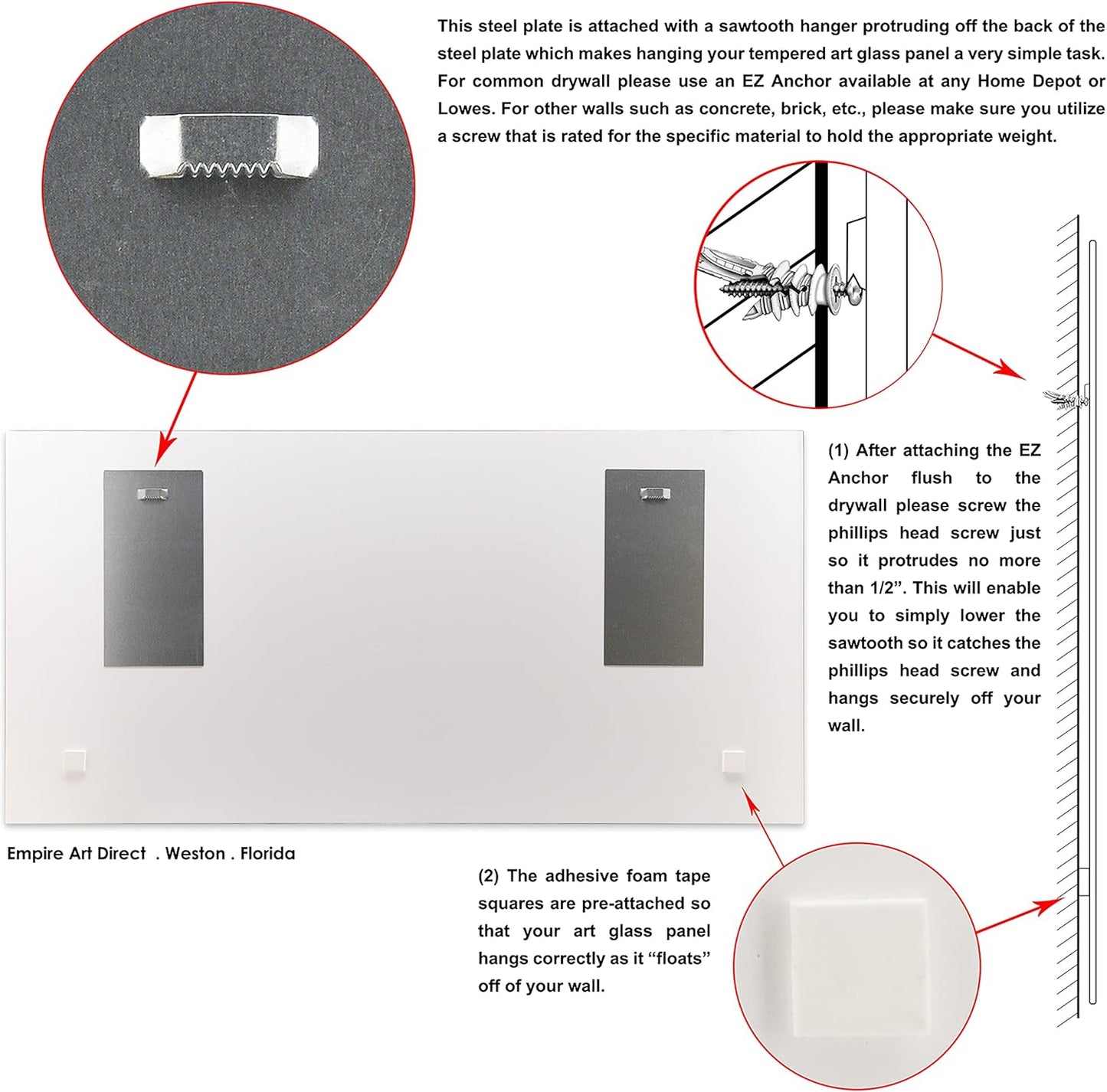 Empire Art Direct Frameless Free Floating Tempered Glass Panel Graphic Wall Art Ready to Hang, 24" x 48", Flowerscape Portrait, Flower Wall Art