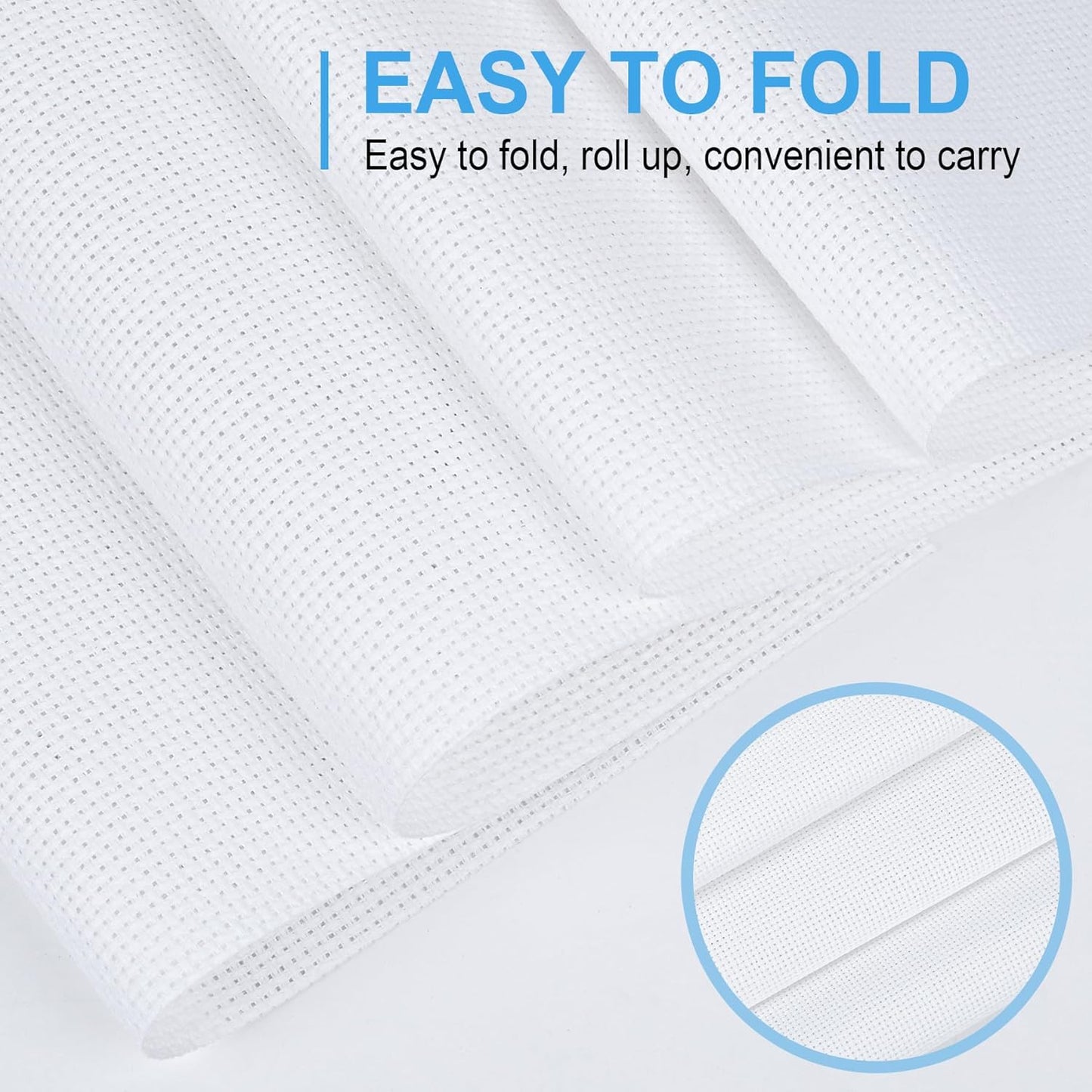 MYFAMIREA 16PCS Cross Stitch Fabric, 4 Sizes White Aida Cloth 14 Count Craft Embroidery Cloth Classic Reserve Cross Stitch for Home DIY Handmade Needlework Embroidery Decoration, 5.9 to 11.8 inch