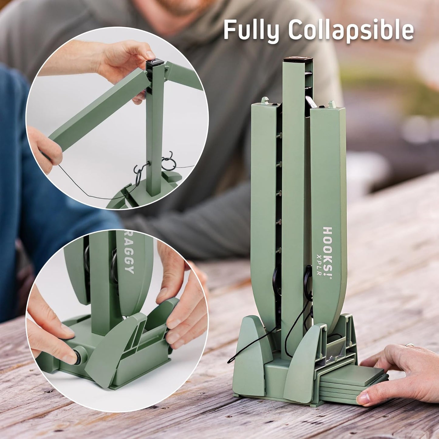 Craggy Games Ring Toss & Shot Ladder Game Hooks XPLR - Portable Aluminum Hook and Ring for Indoor/Outdoor Games - Family Game Night, Party Games, Travel, Multiplayer for Ages 12+