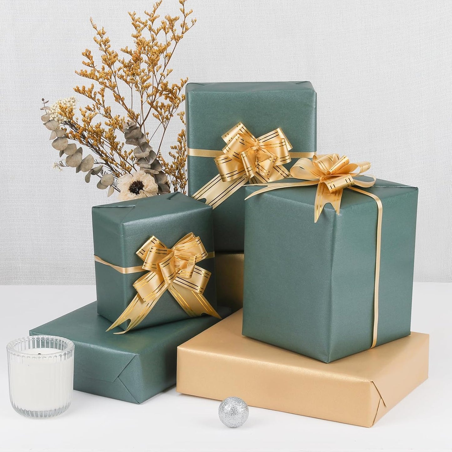 NESCCI Oversized Matte Wrapping Paper,Double Sided Solid Color Pearly-Lustre Paper,Gift Wrapping Paper,Perfect for Wedding,Valentine's Day,Birthday,Christmas,Baby Shower (30 Inches X 32.8 Feet)