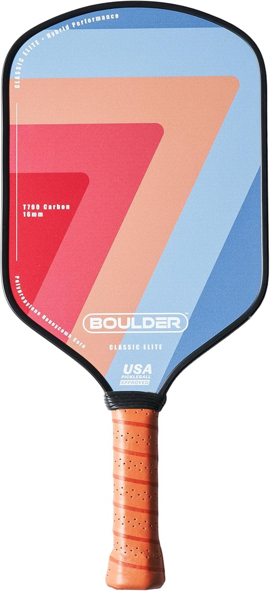 Boulder Carbon Fiber Pickleball Paddle | T700 Carbon Fiber | USAPA Approved, with Honeycomb Polymer Core | Pickleball Racket for Beginner & Experienced Players