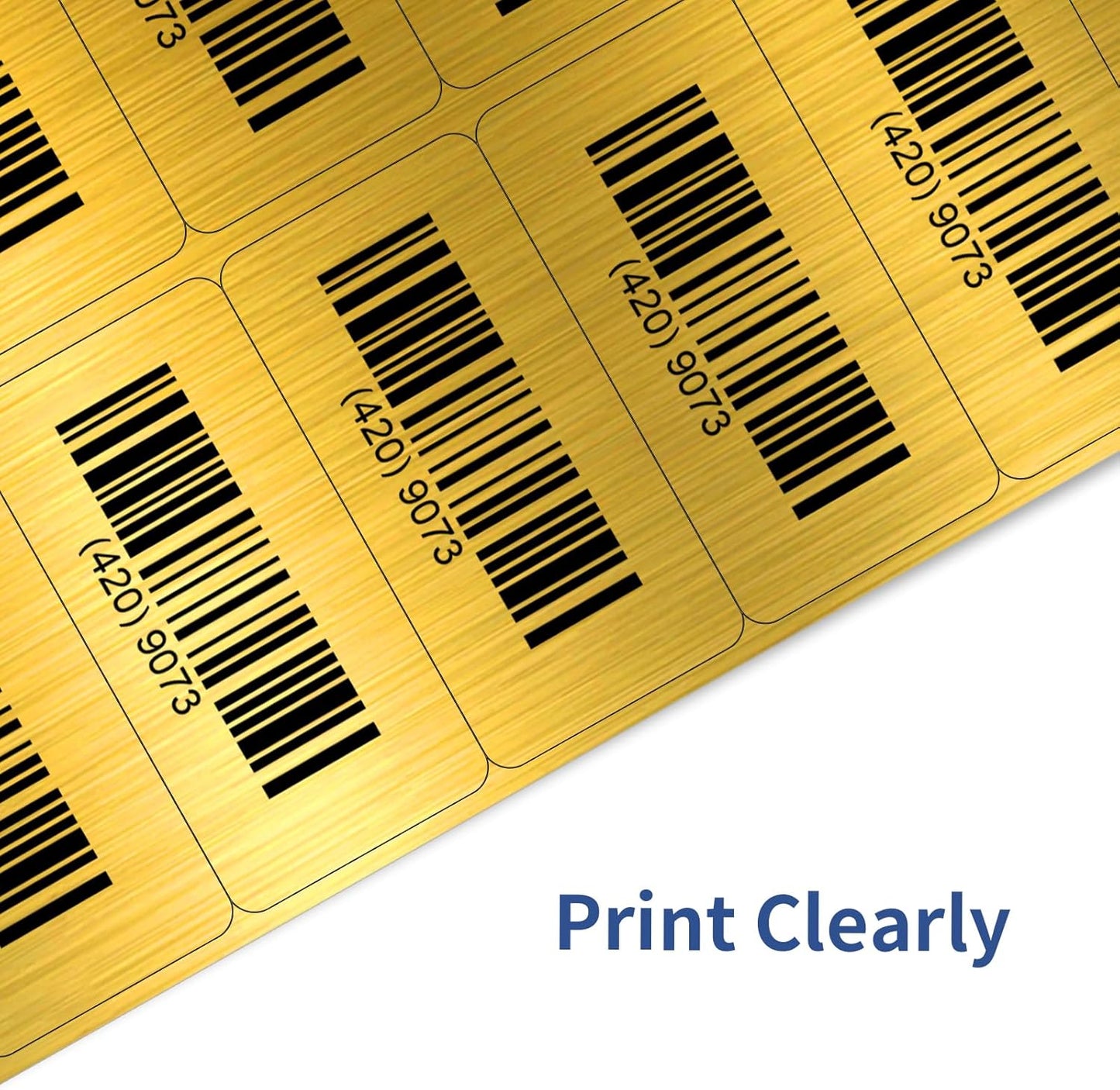 STARLIBOO Shipping Labels Stickers, 2"×4" Gold Printable Mailing Labels for Laser/Inkjet Printing- Matte Gold, Permanent Adhesive Stickers