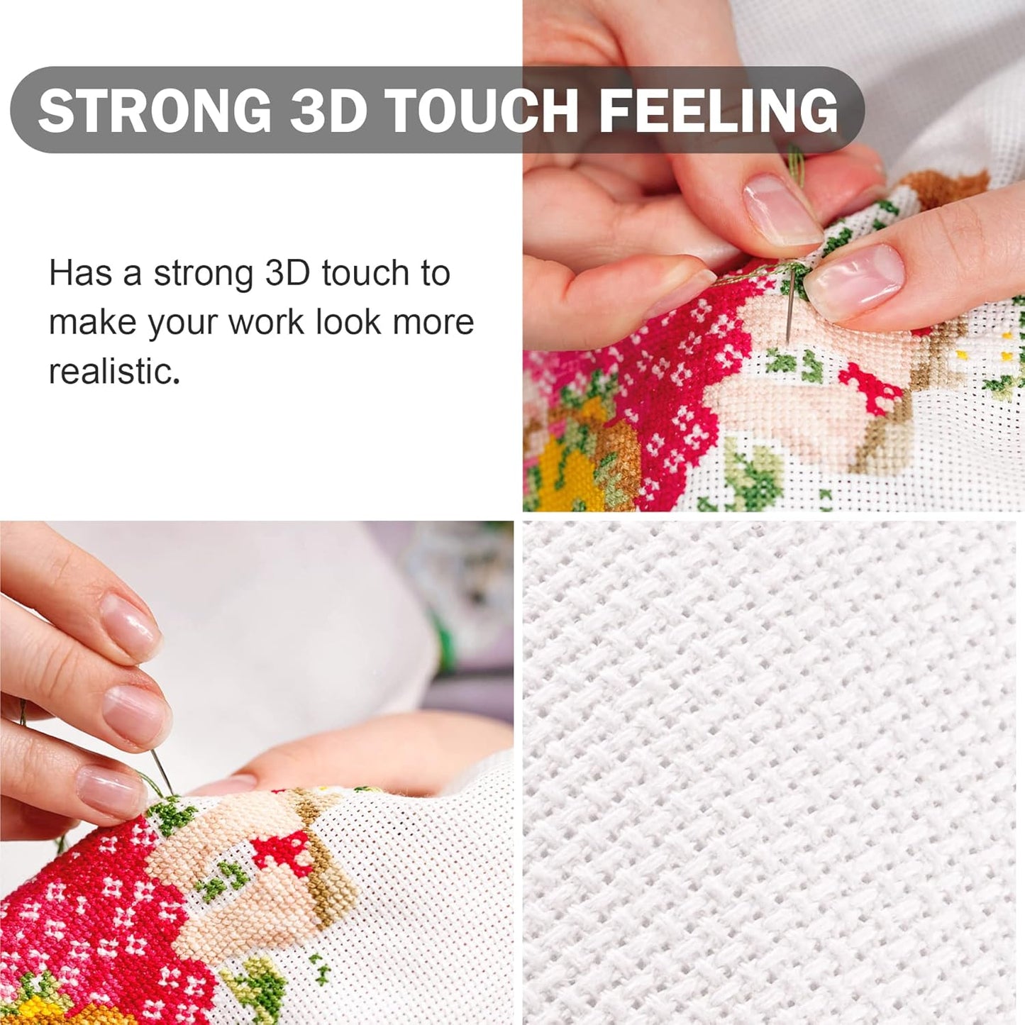 Cross Stitch Aida Fabric 18 Count, 59 by 39 Inch Large Size, Classic Reserve Cross Stitch Aida Cloth for Home DIY Embroidery Decoration