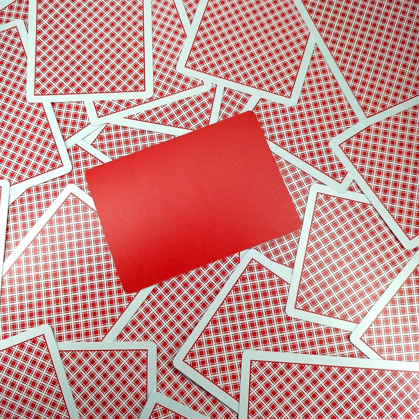 Plastic Playing Cards, Real Poker Size, Casino Quality, Jumbo Index, Exceptional Handing, Waterproof & Washable, Perfect for Texas Hold’em Poker, 1 Red Deck