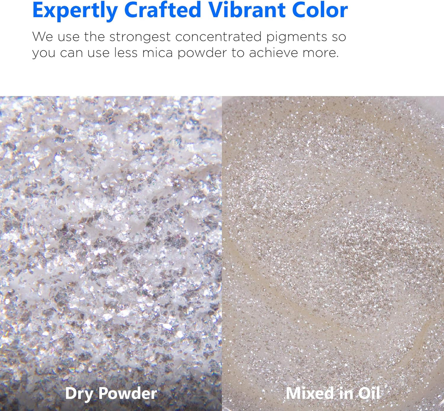 Rolio Premium Mica Powder - Pearl White (50G / 1.76oz) - 1 Jar of White Pigment Powder for Epoxy Resin, Dye, Soap Making, Nail Polish, Paint, Candle Making, Bath Bombs, Slime