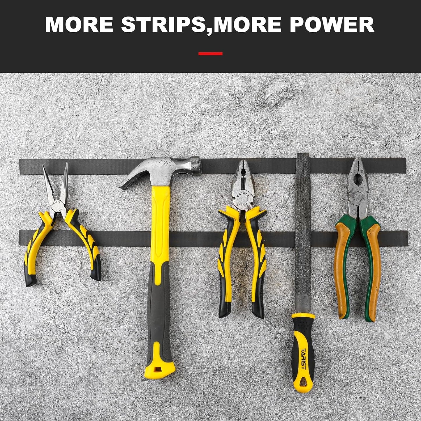 Neodymium Magnetic Tape, Flexible Magnet Tape Strips Roll (1/2'' Wide x 3.3 ft Long) with Strong 3M Adhesive Backing, Magnetic Strips Heavy Duty Perfect for Wall, DIY, Art Projects & Fridge