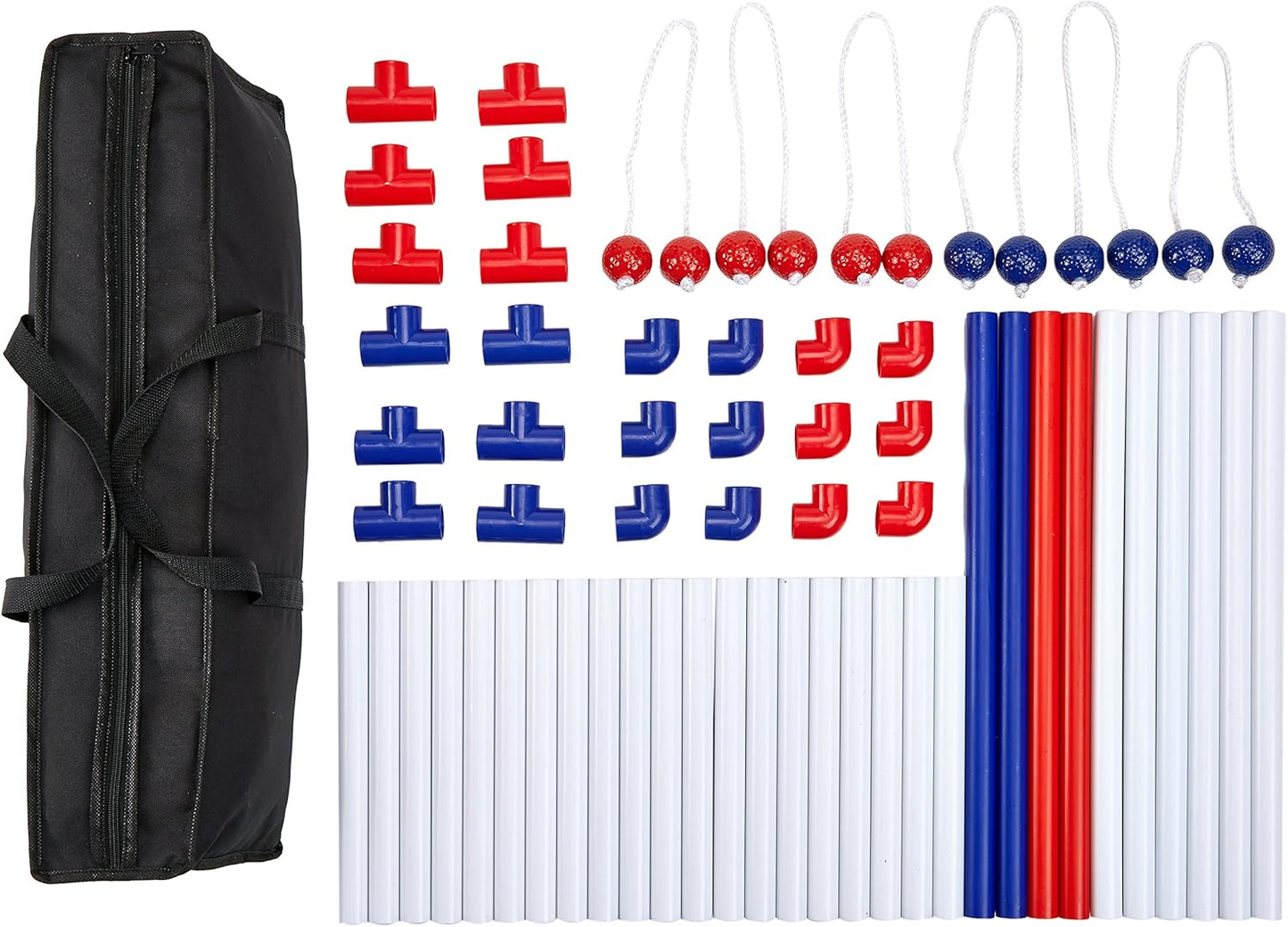 Amazon Basics Ladder Toss Game Set, Red/Blue