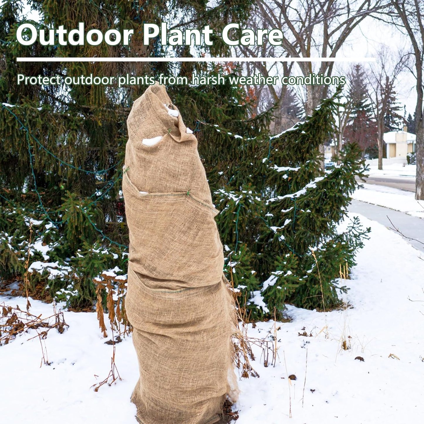 40“ x 80/160 Feet Burlap Roll Multipurpose Burlap Tree Wrap High Density Jute Fiber, Burlap Fabric for Gardening, Weed Barrier, Craft Projects and Party Decor (40in * 80ft)