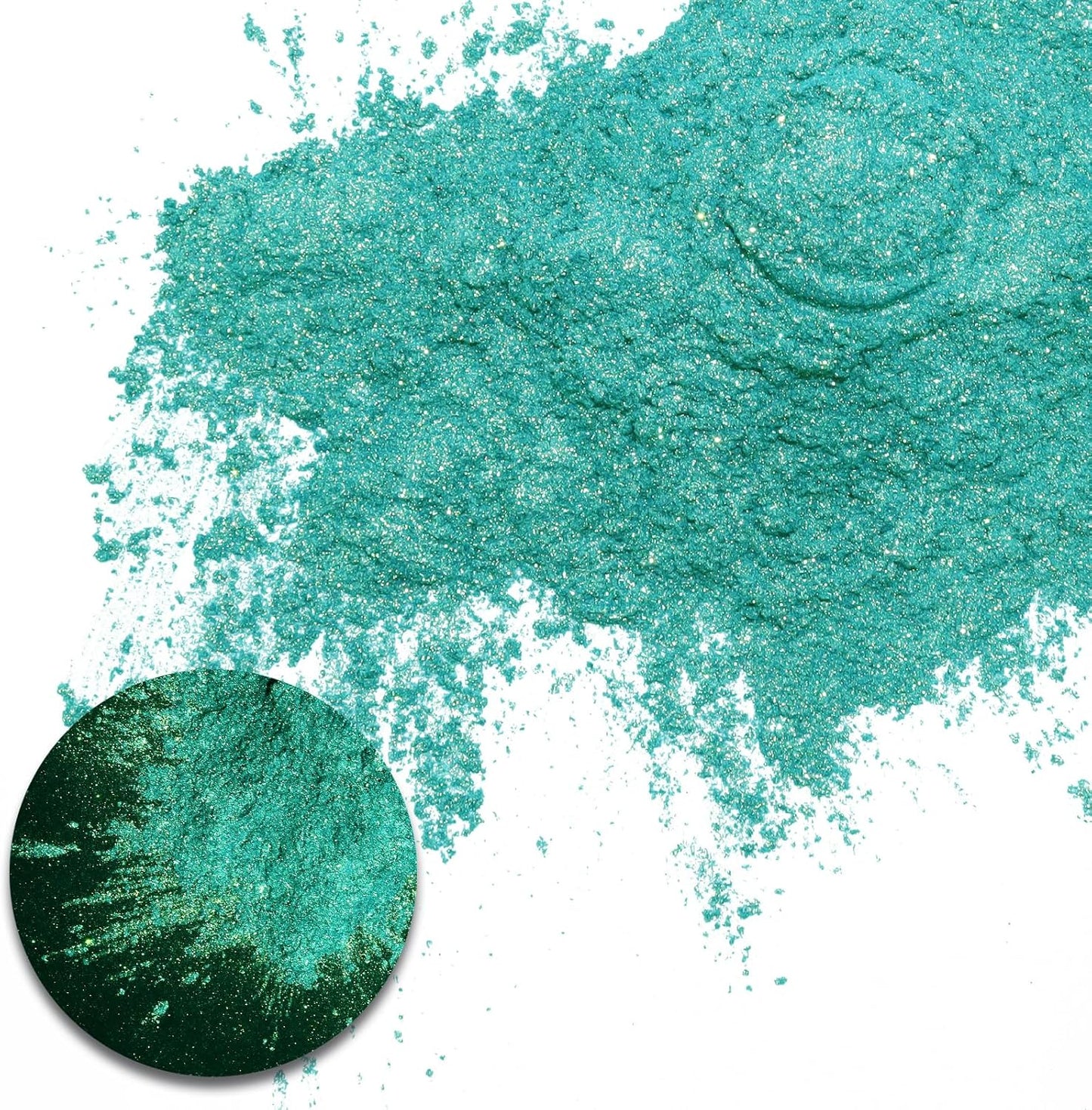 Ceya Highly Chameleon Mica Pigment, 1.8oz/ 50g Aurora Green Chrome Powder, Cosmetic Grade Pearlescent Effect Color Shift Pigment for Epoxy Resin, Makeup, Nail Polish, Soap Dye, Candle Making, Slime