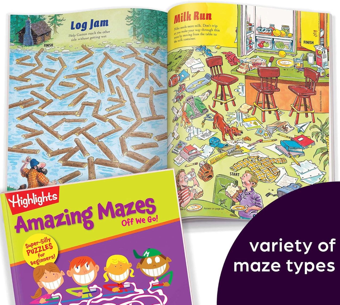 Highlights for Children Amazing Mazes Beginner Maze Books for Kids Ages 3-6, 144 Pages, 2-Pack of Activity Books, Screen Free Fun and Challenging Mazes for Kids